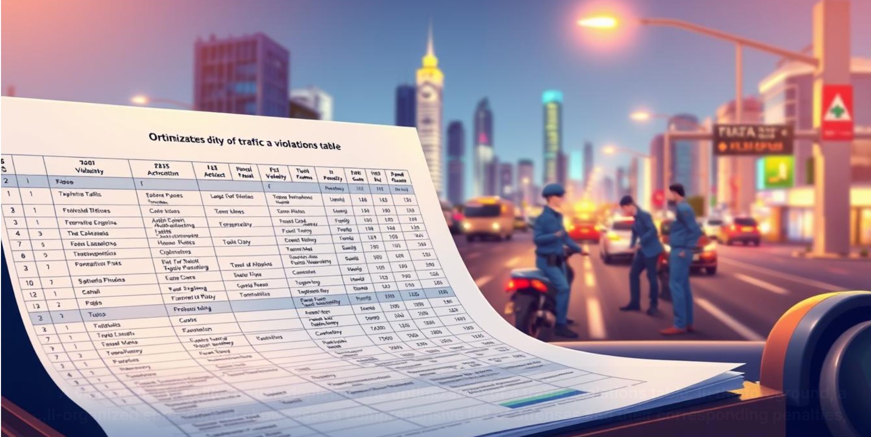 جدول مخالفات وعقوبات مدونة السير المغربية 2025